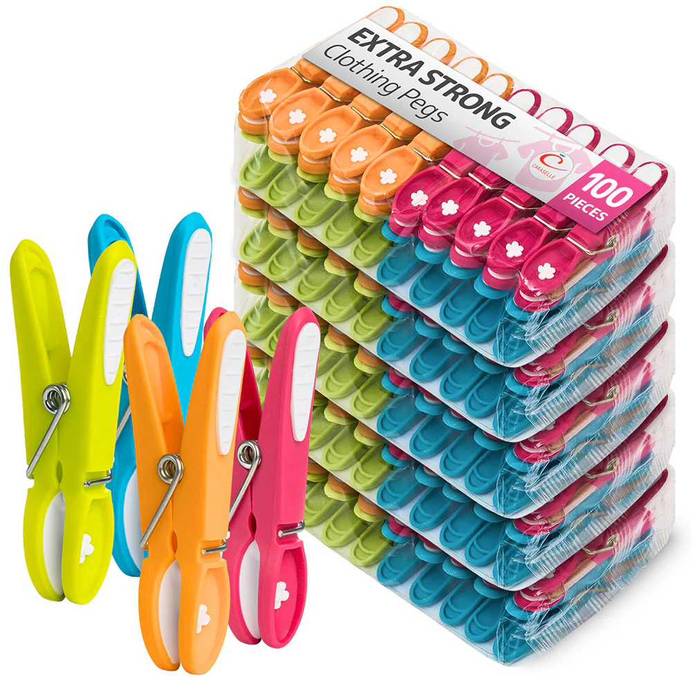 Extra Strong Non-Slip Clothes Line Pegs 5 Packs (100 pegs in total) - Image 2